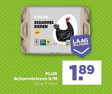 PLUS Scharreleieren S/M Doos 6 stuks