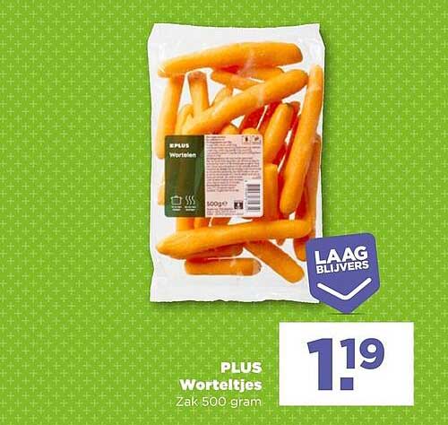 PLUS Worteltjes Zak 500 gram
