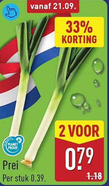 Prei 2 voor 0.79