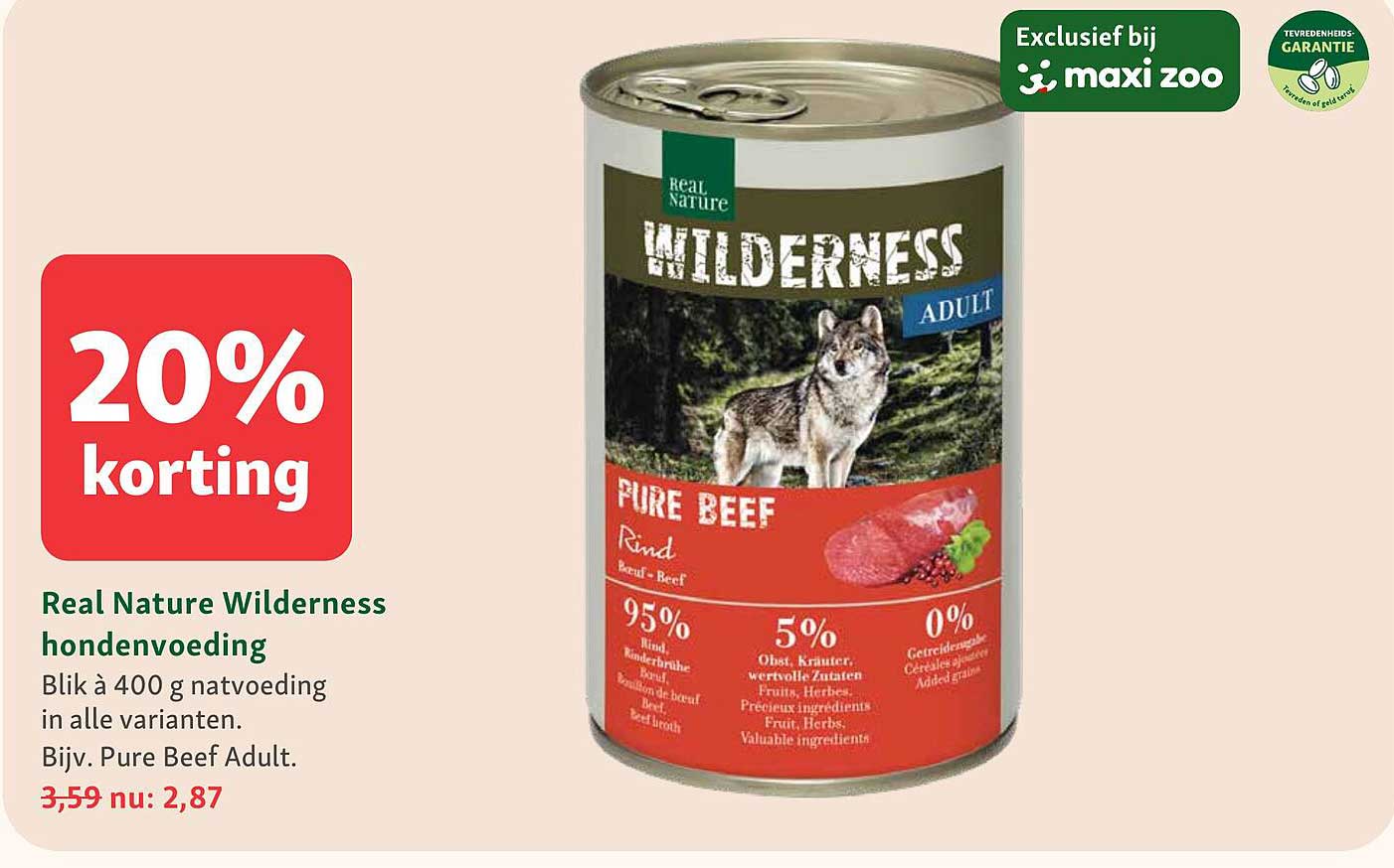 Real Nature Wilderness hondenvoeding