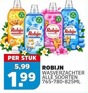 ROBIJN WASVERZACHTER ALLE SOORTEN 765-780-825ML