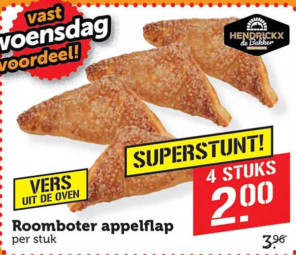 Roomboter appelflap per stuk SUPERSTUNT!