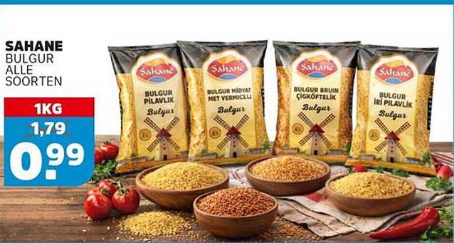 SAHANE BULGUR ALLE SOORTEN 1KG