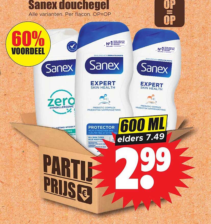 Sanex douchegel 600 ml