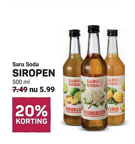 Saru Soda SIOROPEN 500 ml 20% KORTING