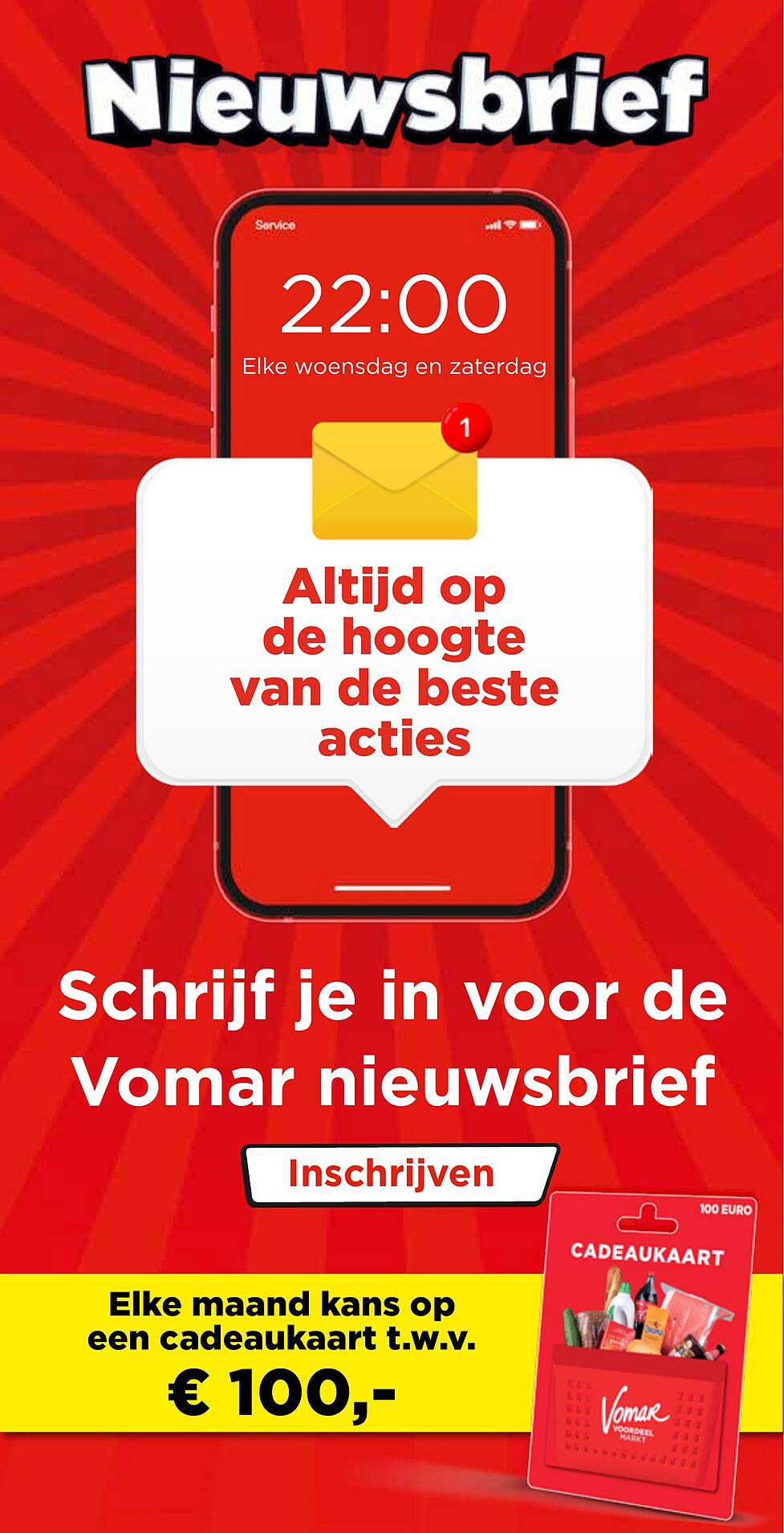 Schrijf je in voor de Vomar nieuwsbrief