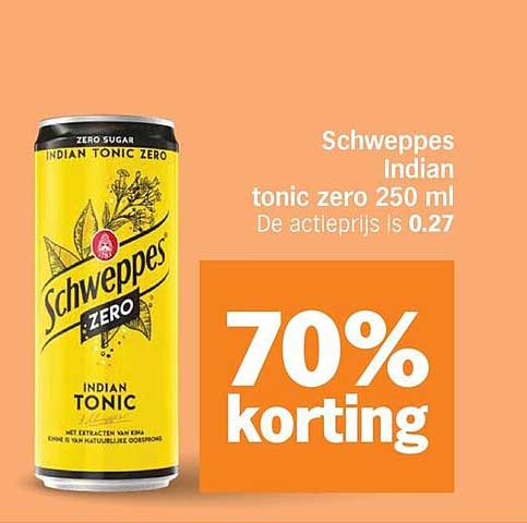 Schweppes Indian tonic zero 250 ml