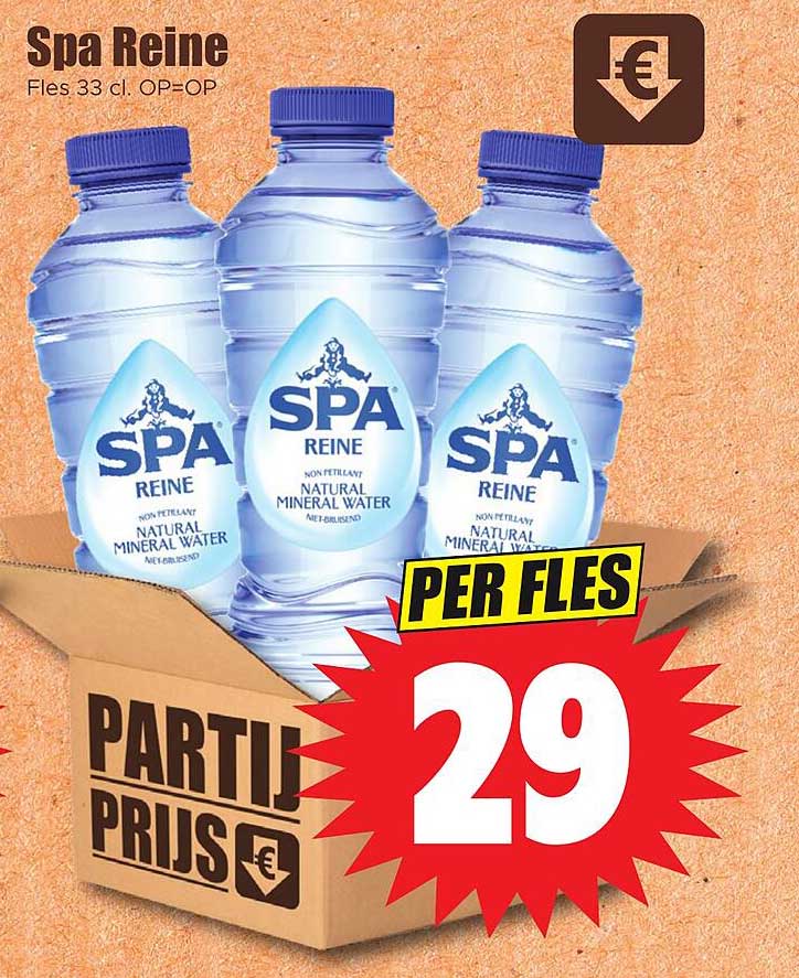 Spa Reine Fles 33 cl. OP=OP PER FLES