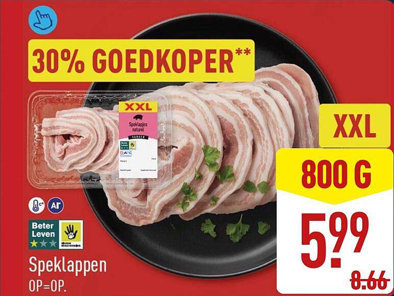 Speklappen XXL 800 g 30% goedkoper**
