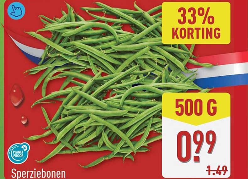 Sperziebonen 33% Korting