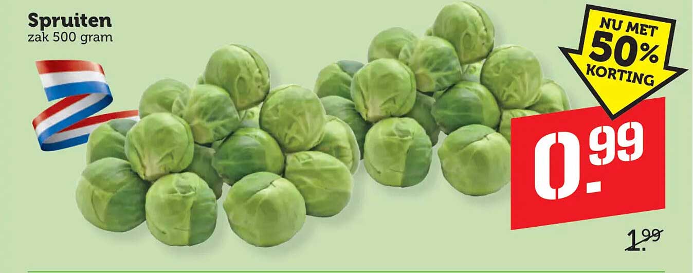 Spruiten zak 500 gram NU MET 50% KORTING