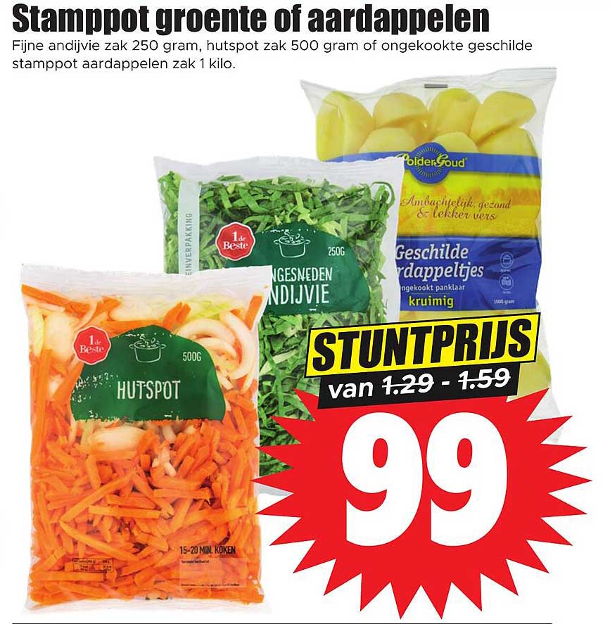 Stamppot groente of aardappelen