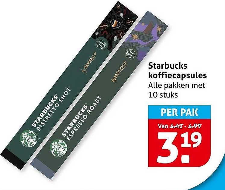 Starbucks koffiecapsules Alle pakken met 10 stuks