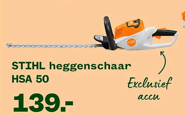 STIHL heggenschaar HSA 50 Exclusief accu