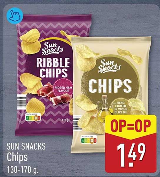 SUN SNACKS Chips 130-170 g. OP=OP