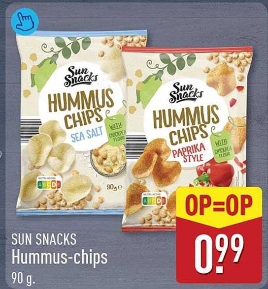 SUN SNACKS Hummus-chips 90 g.