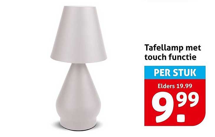 Tafellamp met touch functie PER STUK