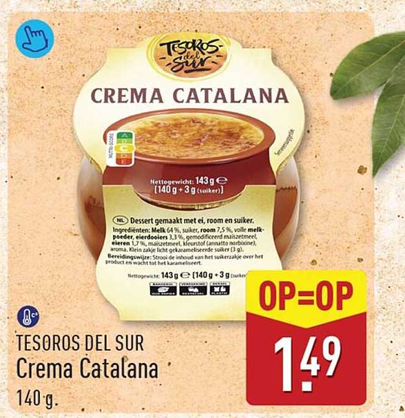 TESOROS DEL SUR Crema Catalana 140 g