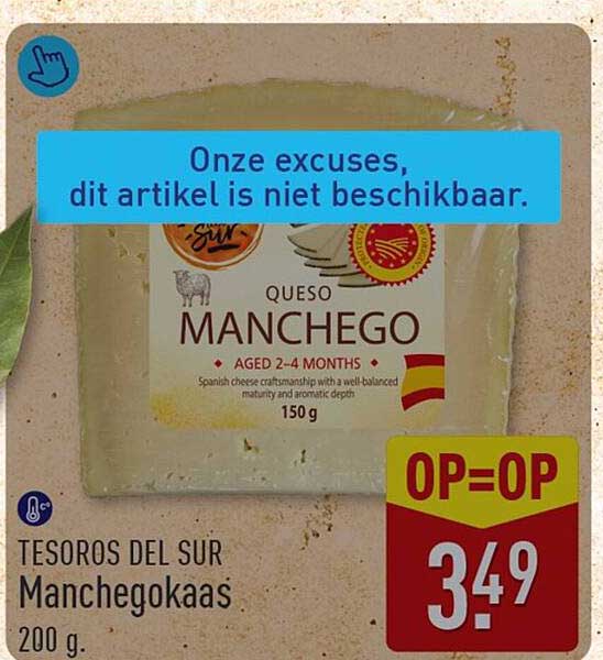 Tesoros del Sur Manchegokaas 200 g OP=OP