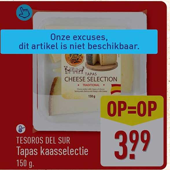 TESOROS DEL SUR Tapas kaasselectie 150 g. OP=OP