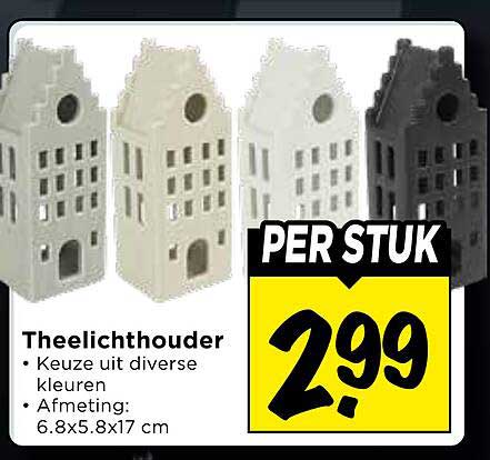 Theelichthouder PER STUK
