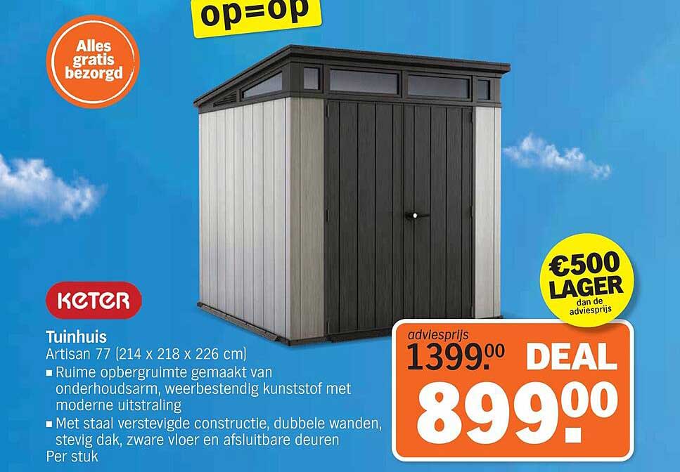 Tuinhuis Artisan 77 (214 x 218 x 226 cm) DEAL