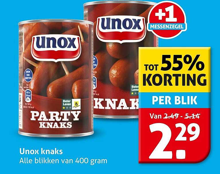 Unox knaks Alle blikken van 400 gram
