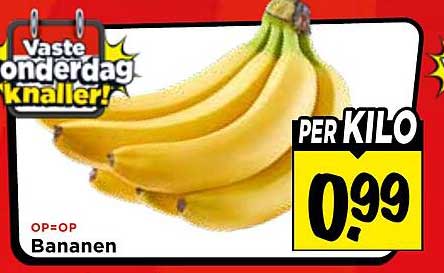 Vaste donderdagknaller! Bananen PER KILO