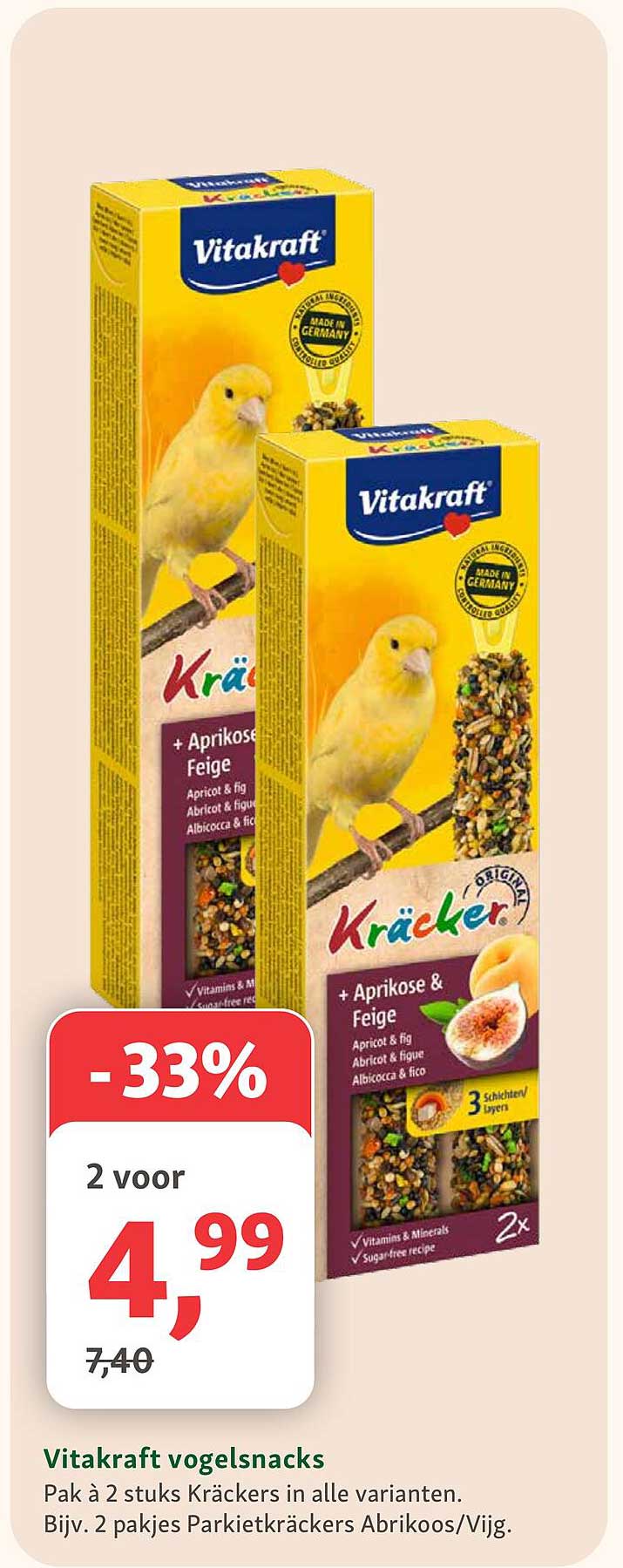 Vitakraft vogelsnacks -33%