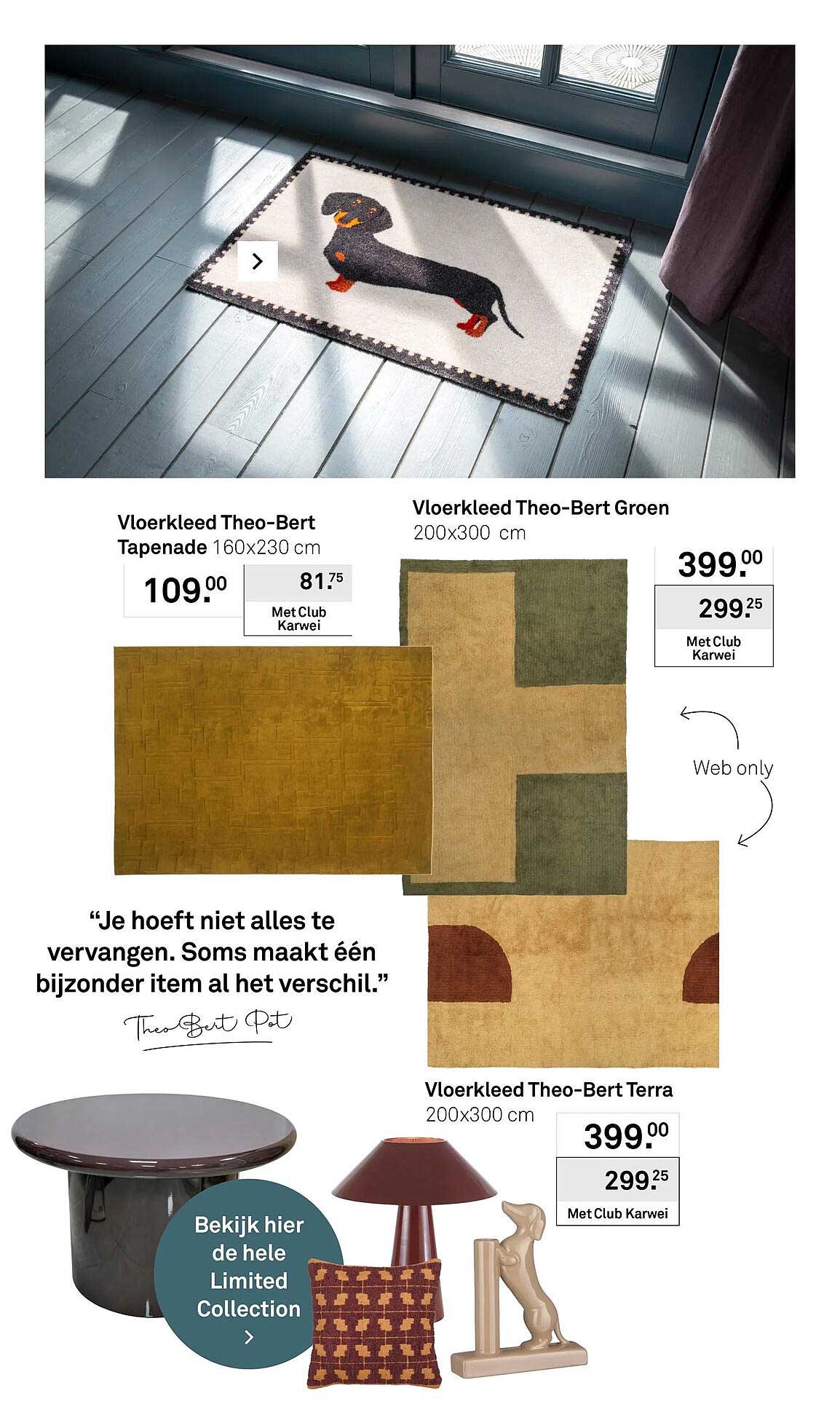 Vloerkleed Theo-Bert Tapenade 160x230 cm