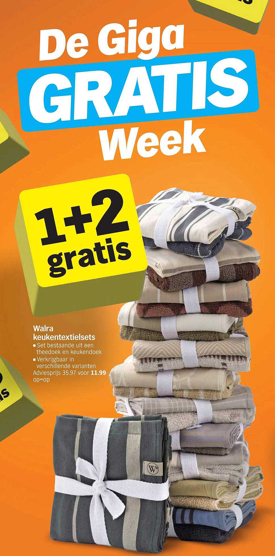 Walra keukentextielsets 1+2 gratis