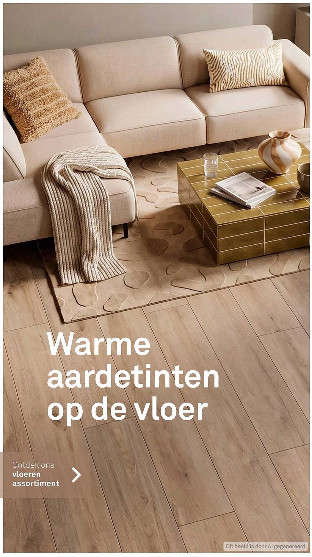 Warme aardetinten op de vloer