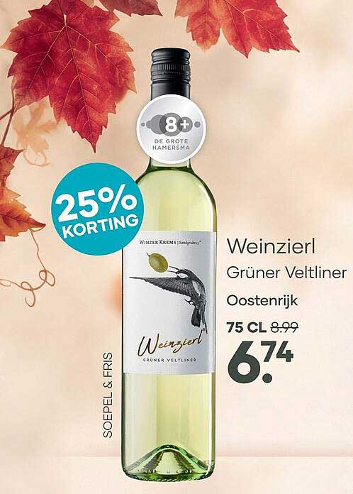 Weinzierl Grüner Veltliner Oostenrijk 75 CL 25% KORTING