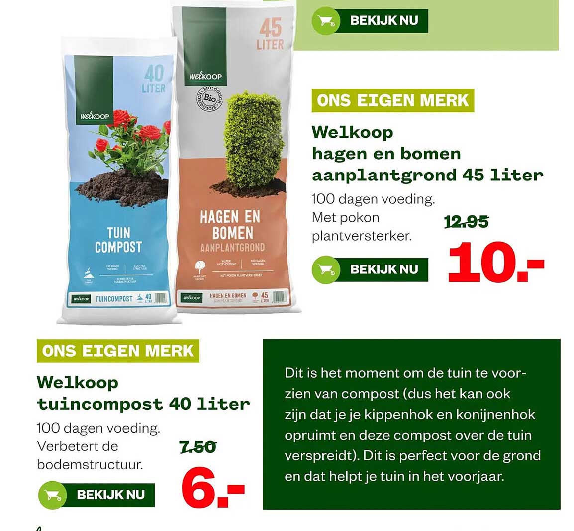 Welkoop hagen en bomen aanplantgrond 45 liter