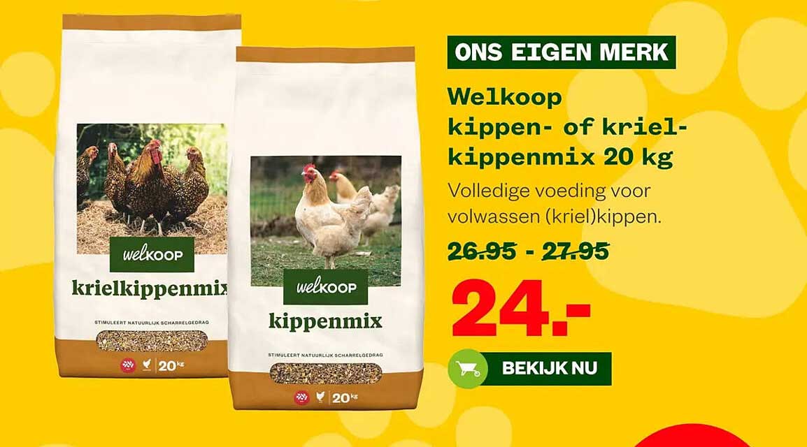 Welkoop kippen- of krielkippenmix 20 kg