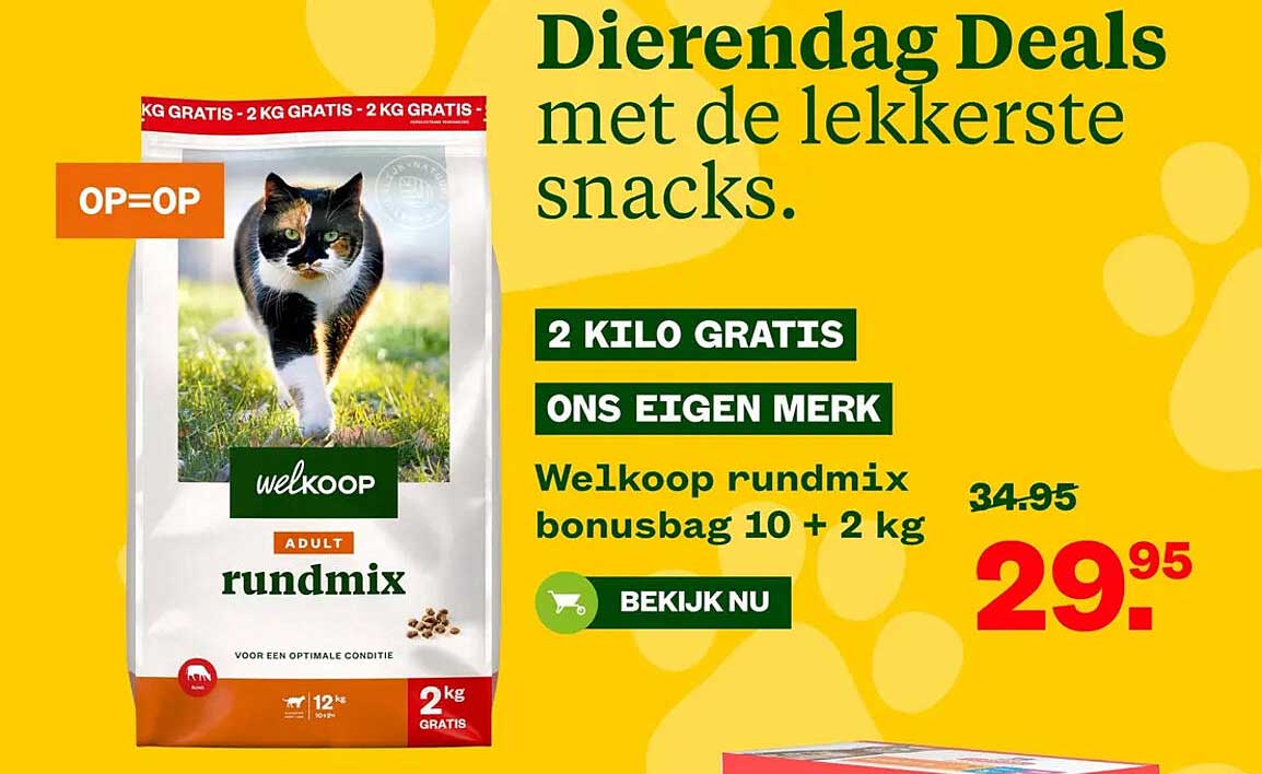 Welkoop rundmix bonusbag 10 + 2 kg 2 KILO GRATIS