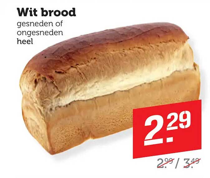 Wit brood gesneden of ongesneden heel