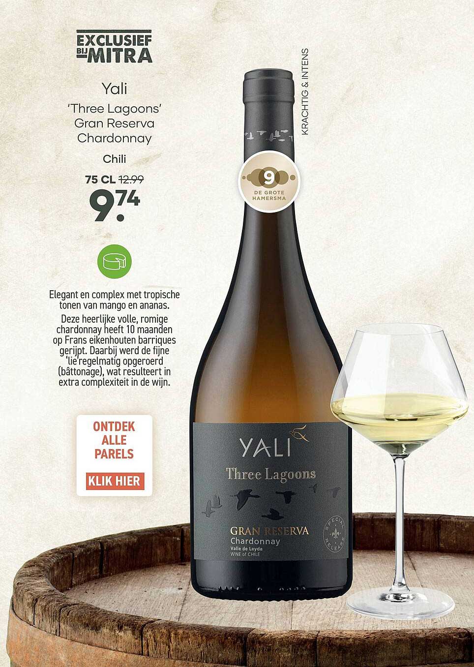 Yali 'Three Lagoons' Gran Reserva Chardonnay Chili