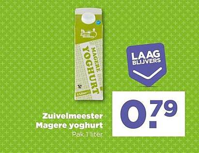 Zuivelmeester Magere yoghurt Pak 1 liter