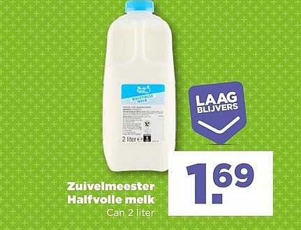 Zuivemeester Halfvolle melk Can 2 liter