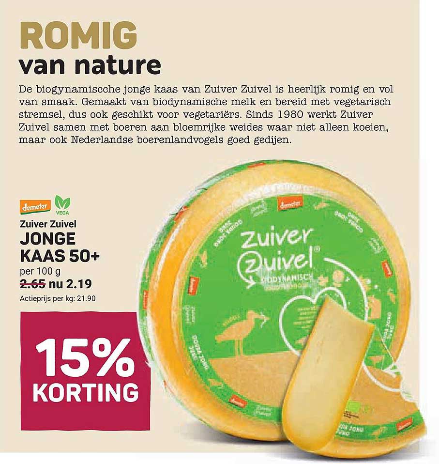 Zuiver Zuivel JONGE KAAS 50+ 15% KORTING