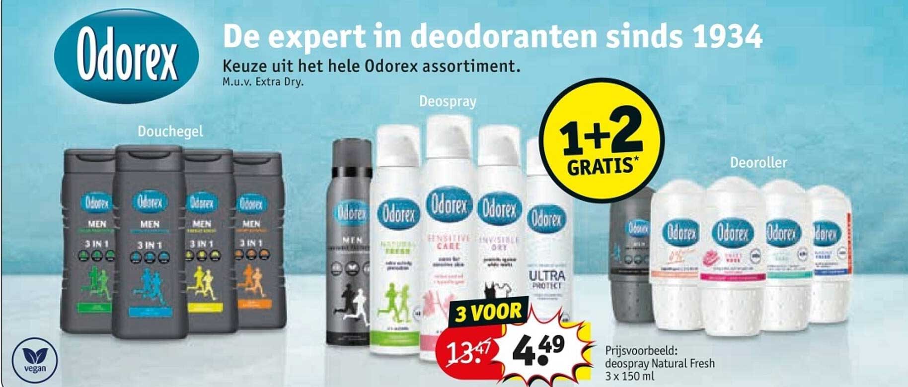 1+2 GRATIS Odorex Actie