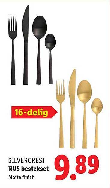 16-delige SILVERCREST RVS bestekset Matte finish