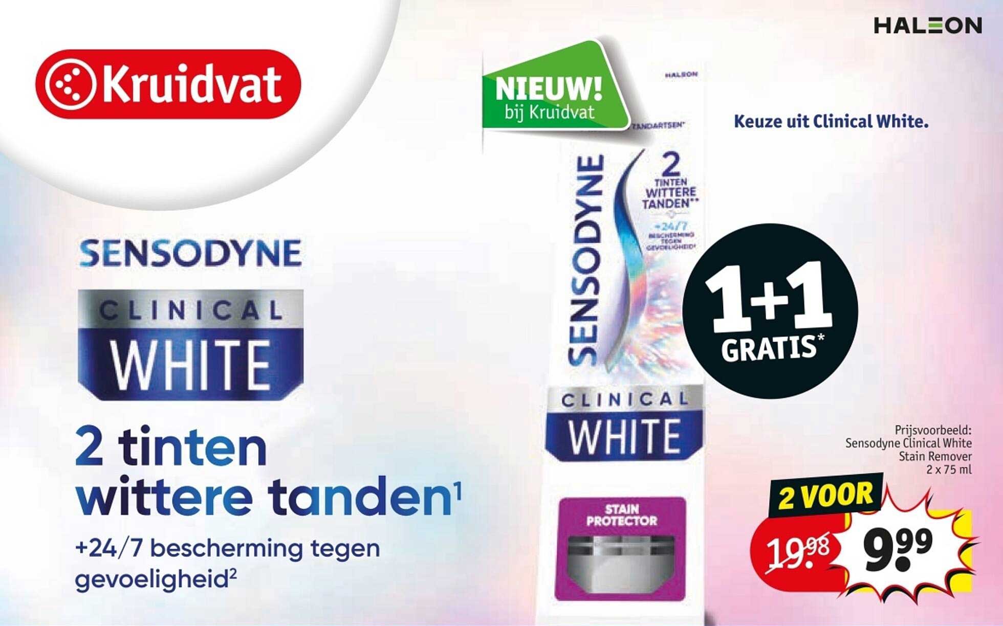 2 tinten wittere tanden 1 + 1 GRATIS