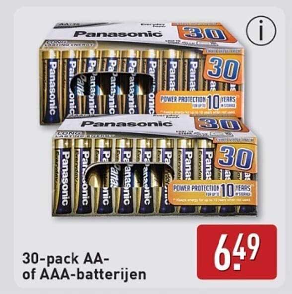 30-pack AA- of AAA-batterijen