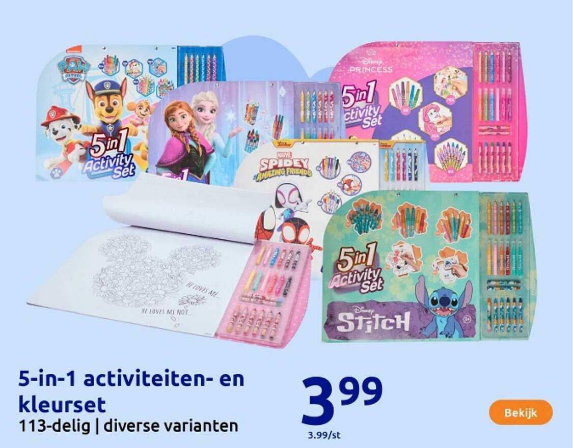 5-in-1 activiteiten- en kleurset