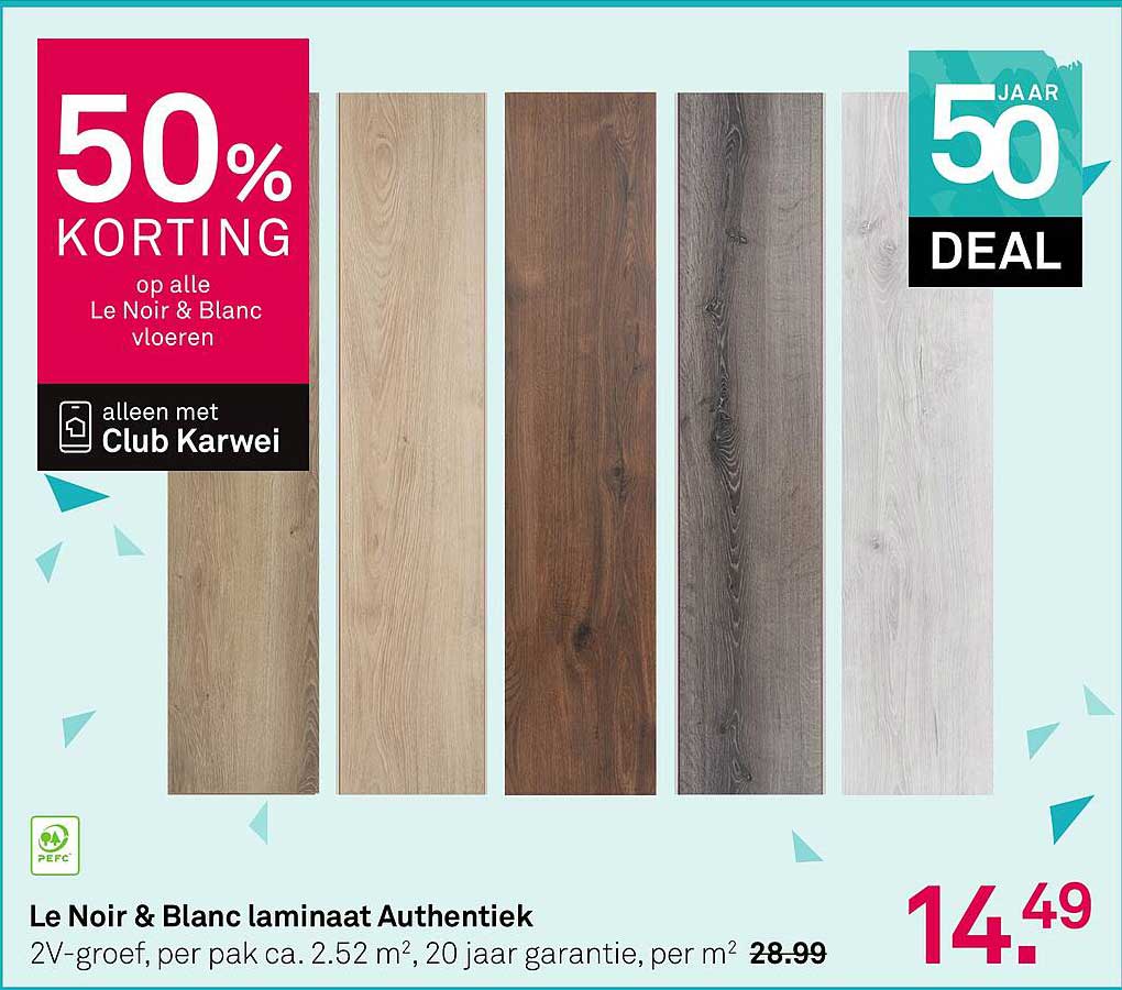 50% KORTING op alle Le Noir & Blanc vloeren