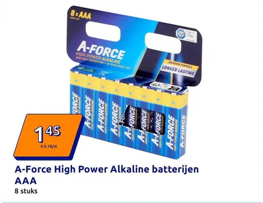A-Force High Power Alkaline batterijen AAA