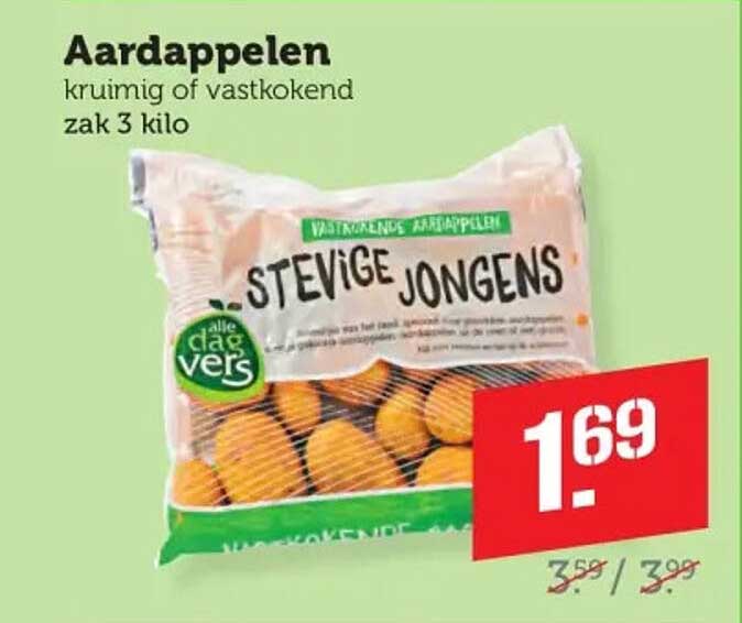 Aardappelen kruimig of vastkokend zak 3 kilo