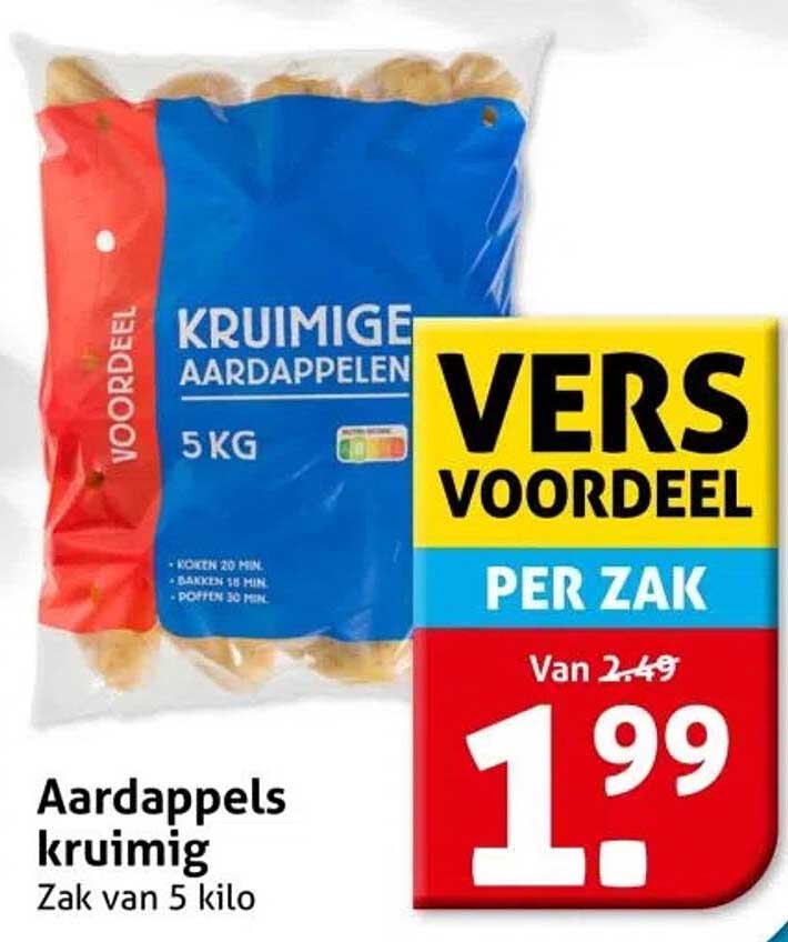 Aardappels kruimig Zak van 5 kilo